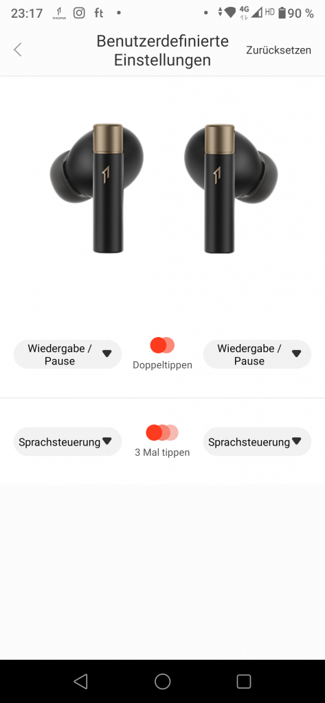 1More PistonBuds Pro Q30 Bluetooth-Kopfhörer Screenshot