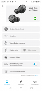 Jlab Epic Lab Edition Bluetooth-Kopfhörer Screenshot