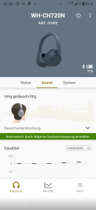 Sony WH-CH720N Bluetooth-Kopfhörer Screenshot
