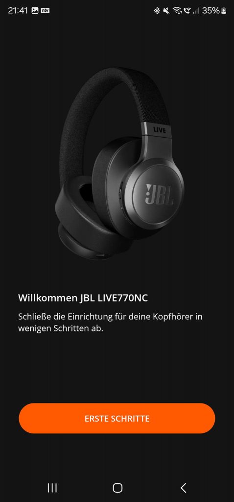 JBL LIVE770NC Bluetooth-Kopfhörer Screenshot