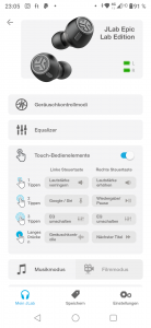 Jlab Epic Lab Edition Bluetooth-Kopfhörer Screenshot