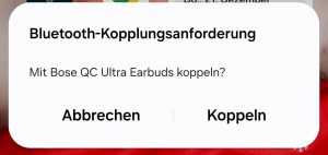 Bose QuietComfort Ultra EarBuds Bluetooth-Kopfhörer Screenshot
