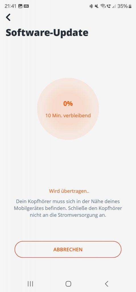 JBL LIVE770NC Bluetooth-Kopfhörer Screenshot