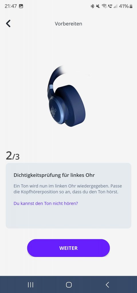 JBL LIVE770NC Bluetooth-Kopfhörer Screenshot
