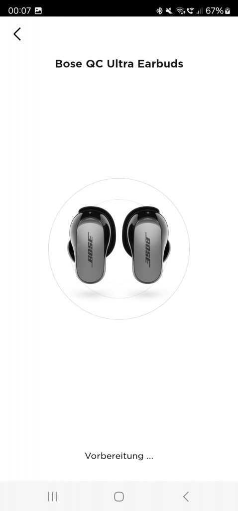 Bose QuietComfort Ultra EarBuds Bluetooth-Kopfhörer Screenshot