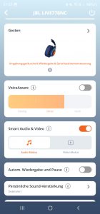 JBL LIVE770NC Bluetooth-Kopfhörer Screenshot
