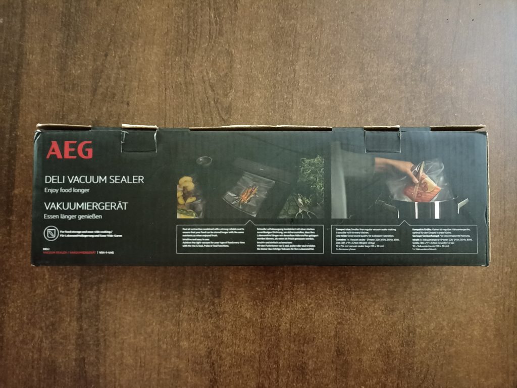 AEG VS4-1-4AG Vakuumierer, Verpackung Rückseite