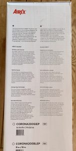 AIREX® Fitline 180 Gymnastikmatte Verbraucherinformationen auf dem Karton