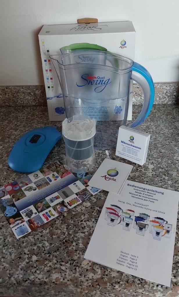 AcalaQuell Swing Wasserfilter Lieferumfang komplett