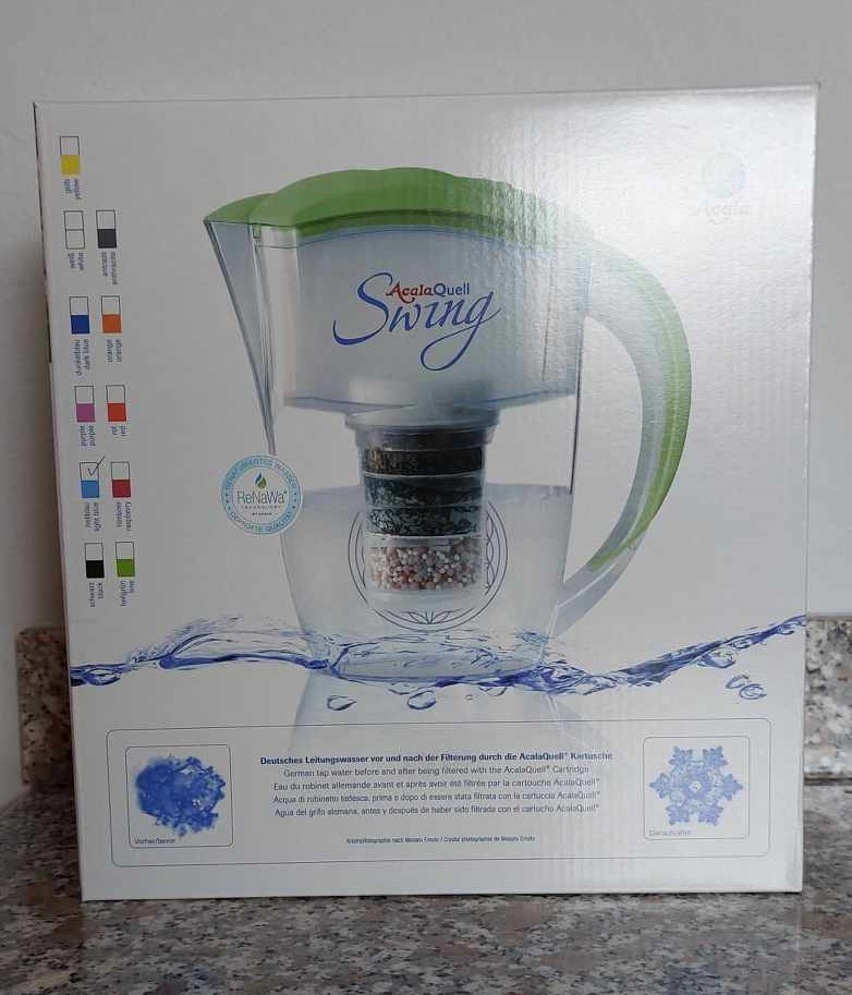 AcalaQuell Swing Wasserfilter in der Verpackung