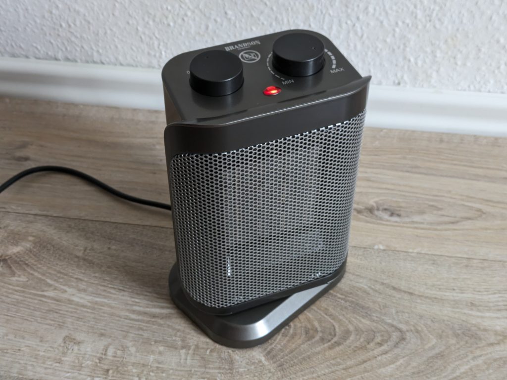 Angewinkelter Brandson Heizlüfter