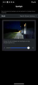 App der Reolink Duo 3 PoE M81L Überwachungskamera Lichteinstellungen