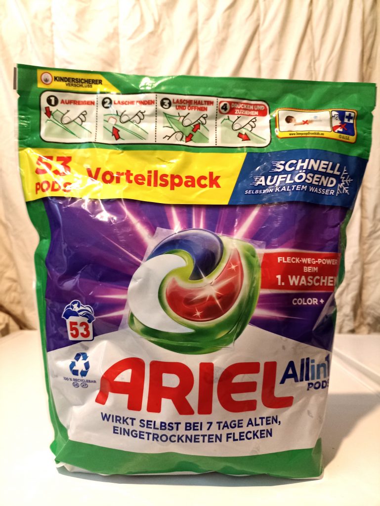 Ariel Allin1 PODS Waschmittel, Verpackung Vorderseite