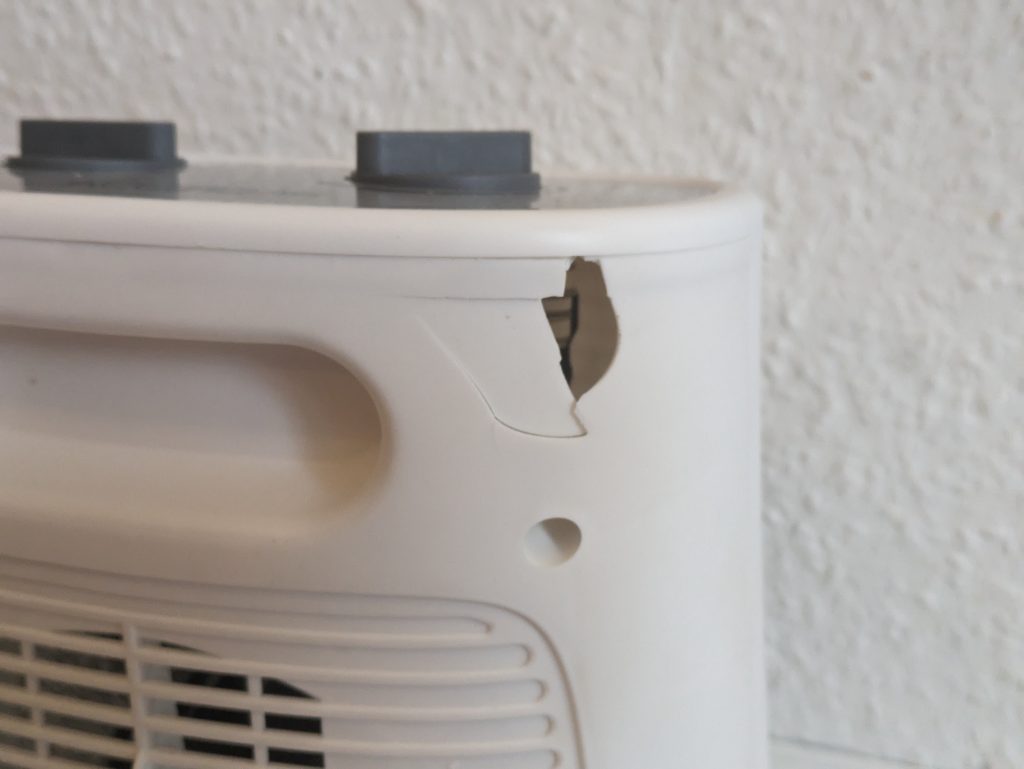 Beschädigung am Clatronic HL3762 Heizlüfter