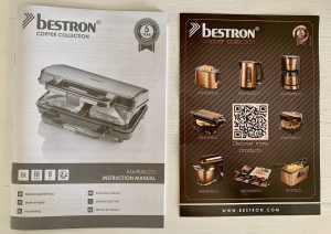 Bestron ‎ASM90XLCO XL-Sandwichmaker Bedienungsanleitung und Produktflyer