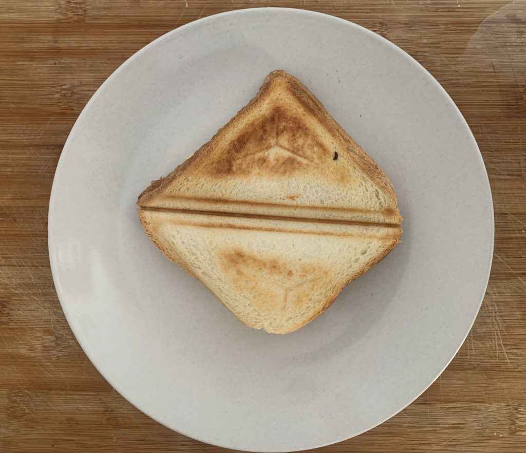 Bestron ‎ASM90XLCO XL-Sandwichmaker fertiges Sandwich von oben