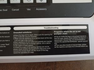 Bonsenkitchen VS2000 Vakuumierer, Warnhinweise 3