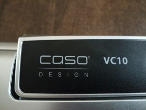CASO VC10 Vakuumierer, Beschriftung neben dem Bedienfeld