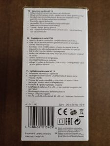 CASO VC10 Vakuumierer, Verpackung Seitanansicht 2