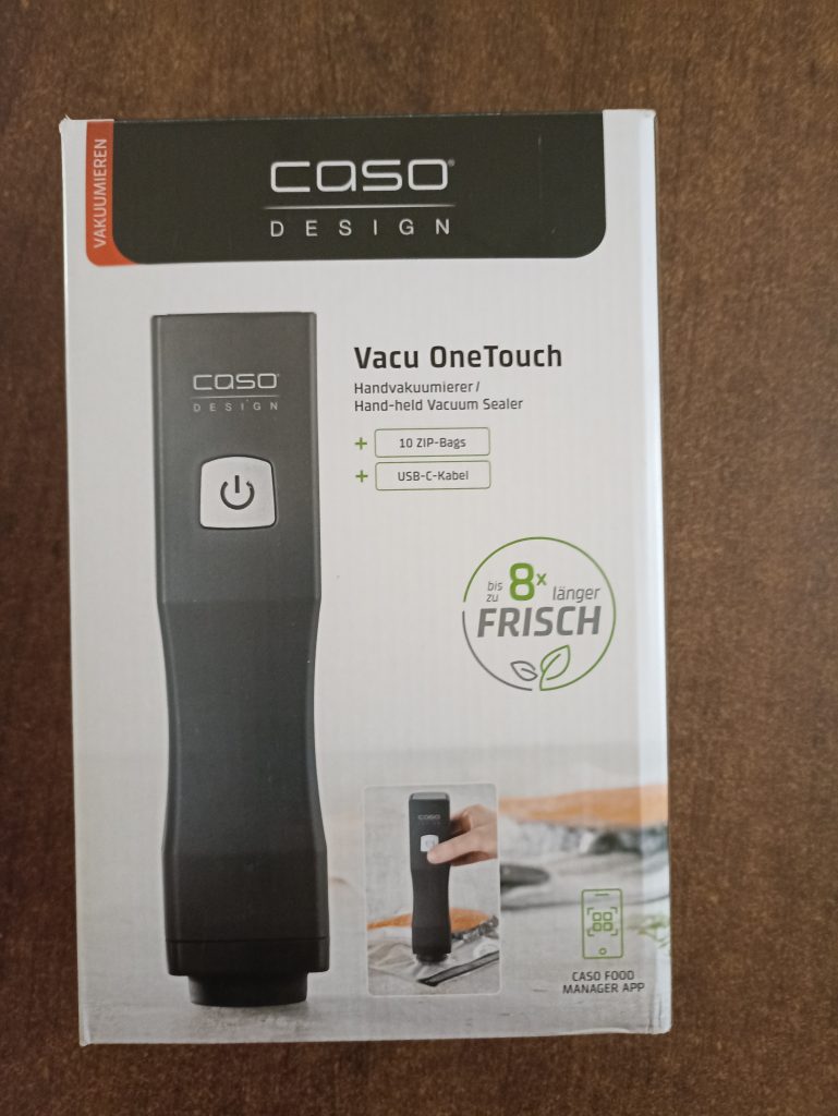 CASO Vacu OneTouch Vakuumierer, Verpackung Vorderseite