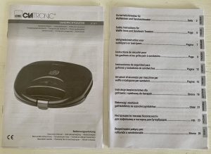 Clatronic® ST 3477 Sandwichmaker Bedienungsanleitung und Sicherheitshinweise