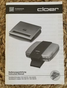 Cloer 6219 Sandwichmaker Bedienungsanleitung