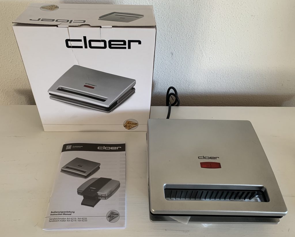 Cloer 6219 Sandwichmaker ausgepackt mit Zubehör