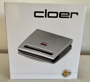 Cloer 6219 Sandwichmaker im Karton von vorn