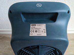 De’Longhi HFS50B20.AV Heizlüfter von hinten in der Nahansicht