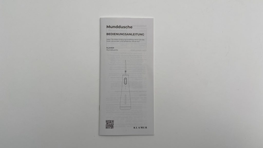 KLAMER Munddusche Bedienungsanleitung
