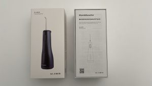 KLAMER Munddusche geöffnete Verpackung