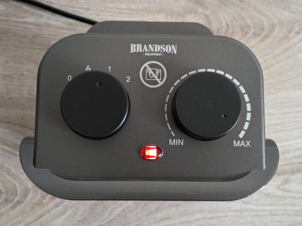 Kontrolleuchte des Brandson Heizlüfters