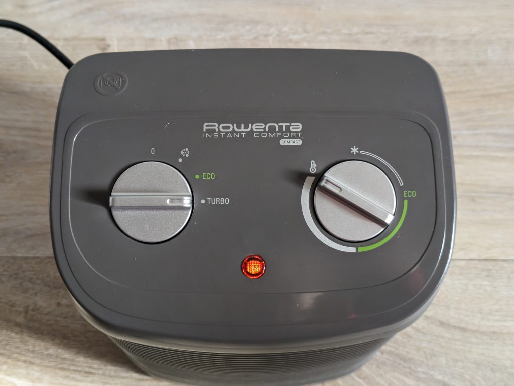 Kontrollleuchte des Rowenta SO2320 Instant Comfort Compact Heizlüfters