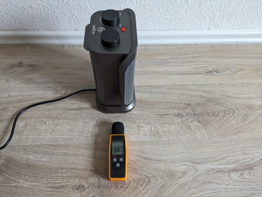 Lautstärke des Brandson Heizlüfter