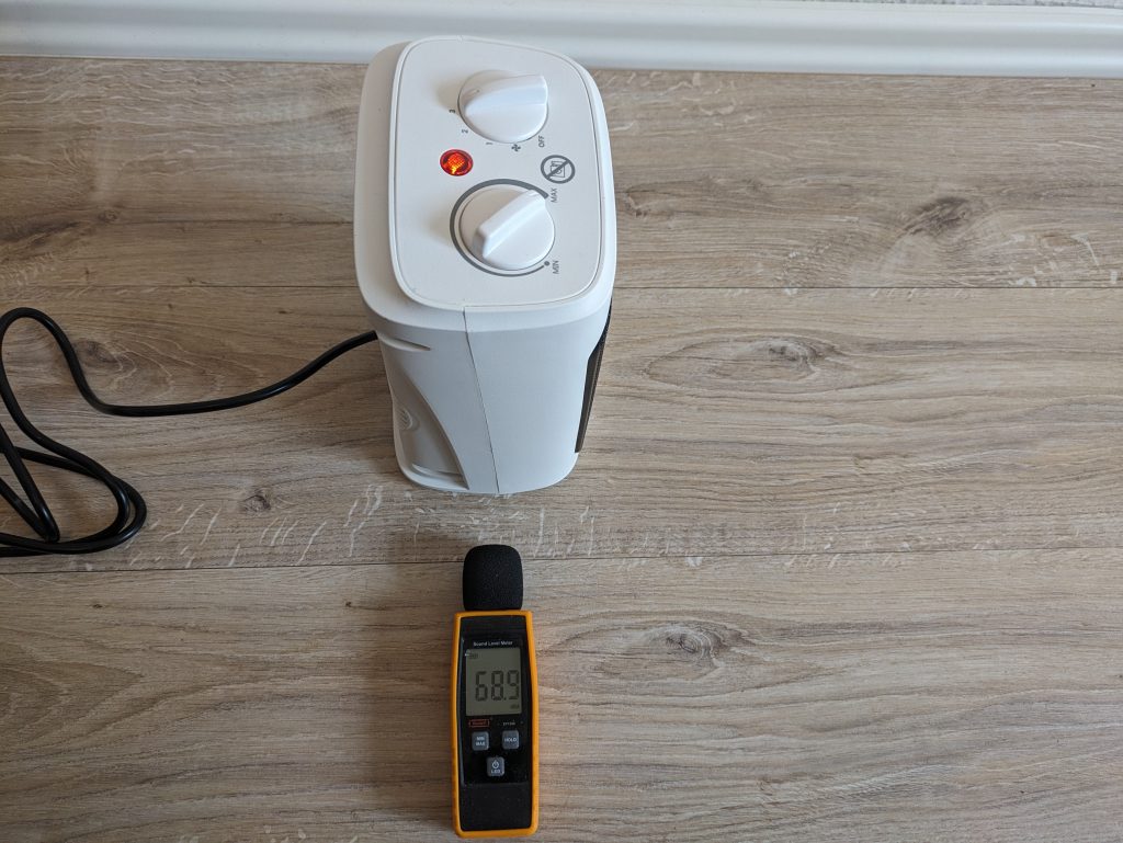 Lautstärke des Pro Breeze Mini Heizlüfters