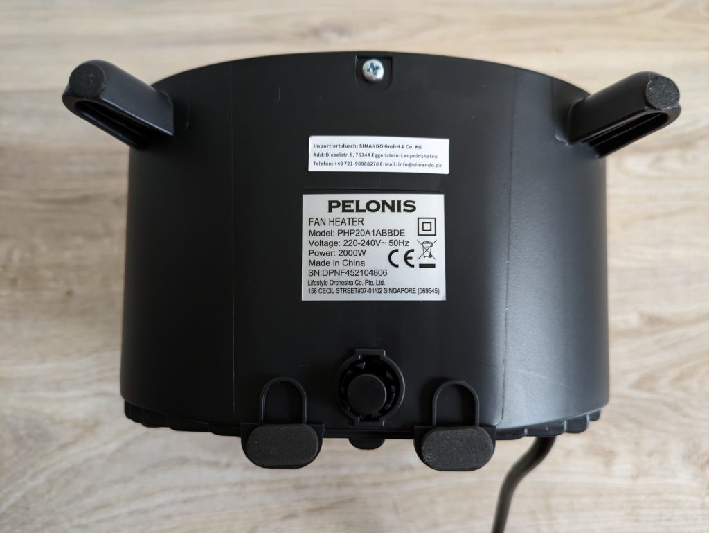 Pelonis SWNJ53 Heizlüfter von unten