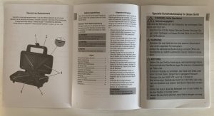 ProfiCook PC-ST 1092 Sandwichmaker geöffnete Bedienungsanleitung