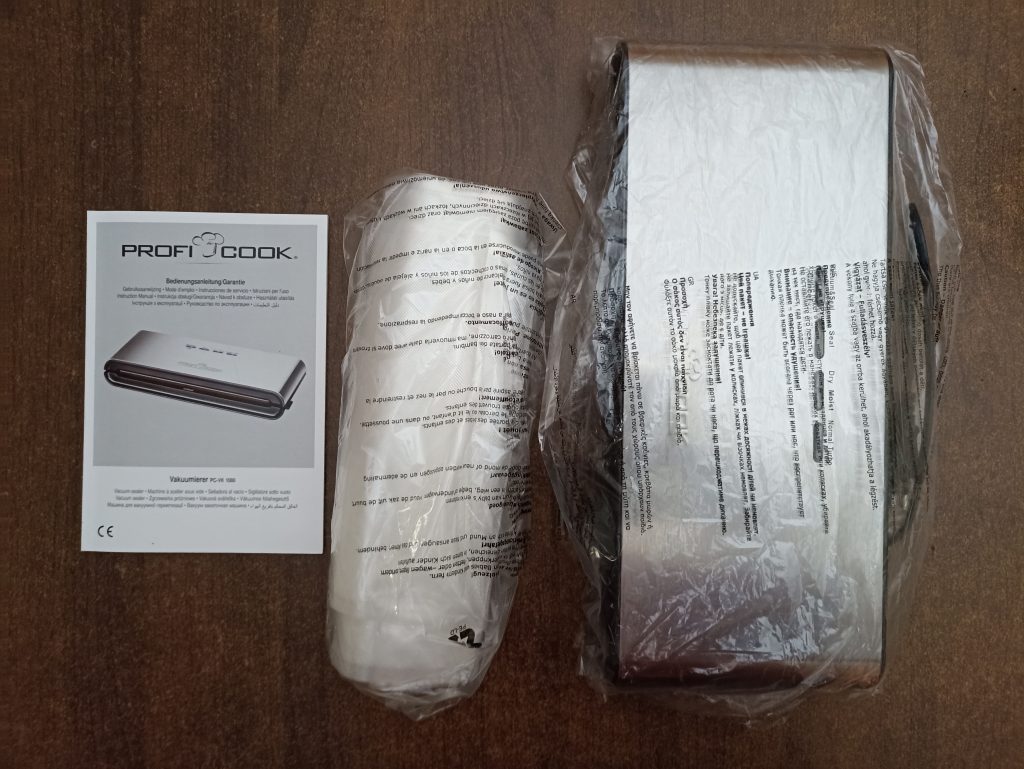 ProfiCook PC-VK 1080 Vakuumierer, Lieferumfang mit Innenverpackung ohne Kartoneinlage