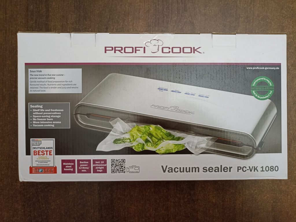 ProfiCook PC-VK 1080 Vakuumierer, Verpackung Rückseite