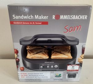 ROMMELSBACHER ST 1800 Sandwichmaker in der Verpackung von vorne