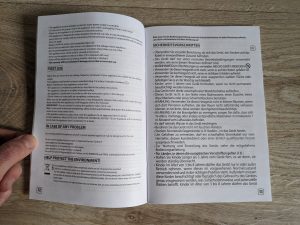 Sicherheitshinweise des Rowenta SO2320 Instant Comfort Compact Heizlüfters geöffnet