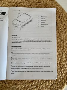 Steinborg XXL-Sandwichmaker Bedienungsanleitung erste Seite