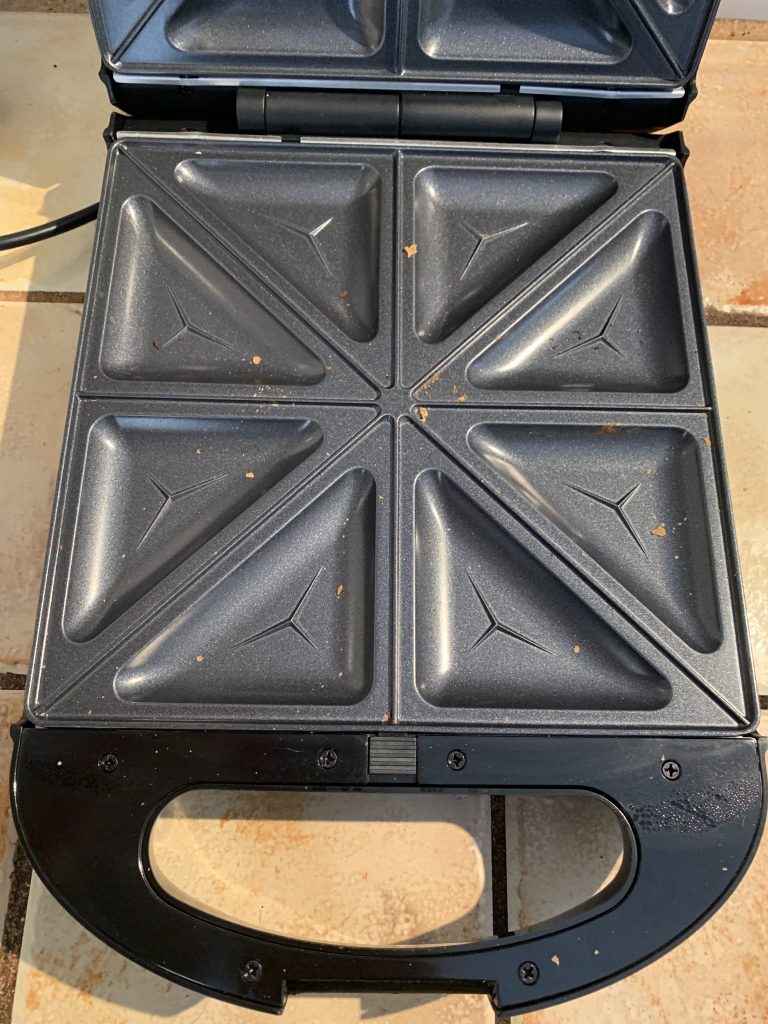 Steinborg XXL-Sandwichmaker Platten nach der Zubereitung