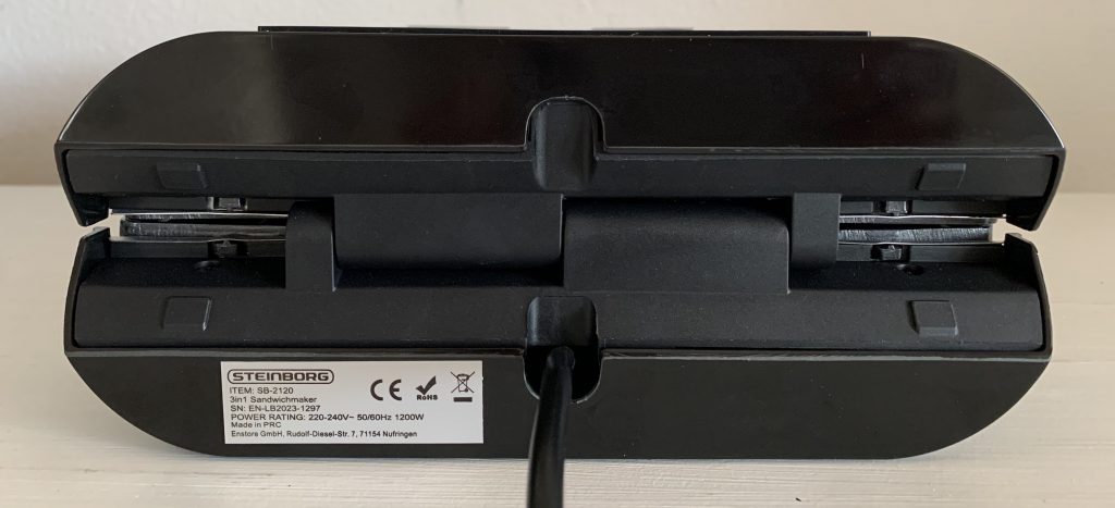 Steinborg XXL-Sandwichmaker von hinten
