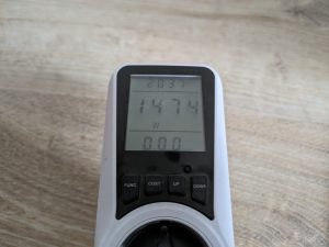 Stromverbrauch Brandson Heizlüfter zweite Heizstufe
