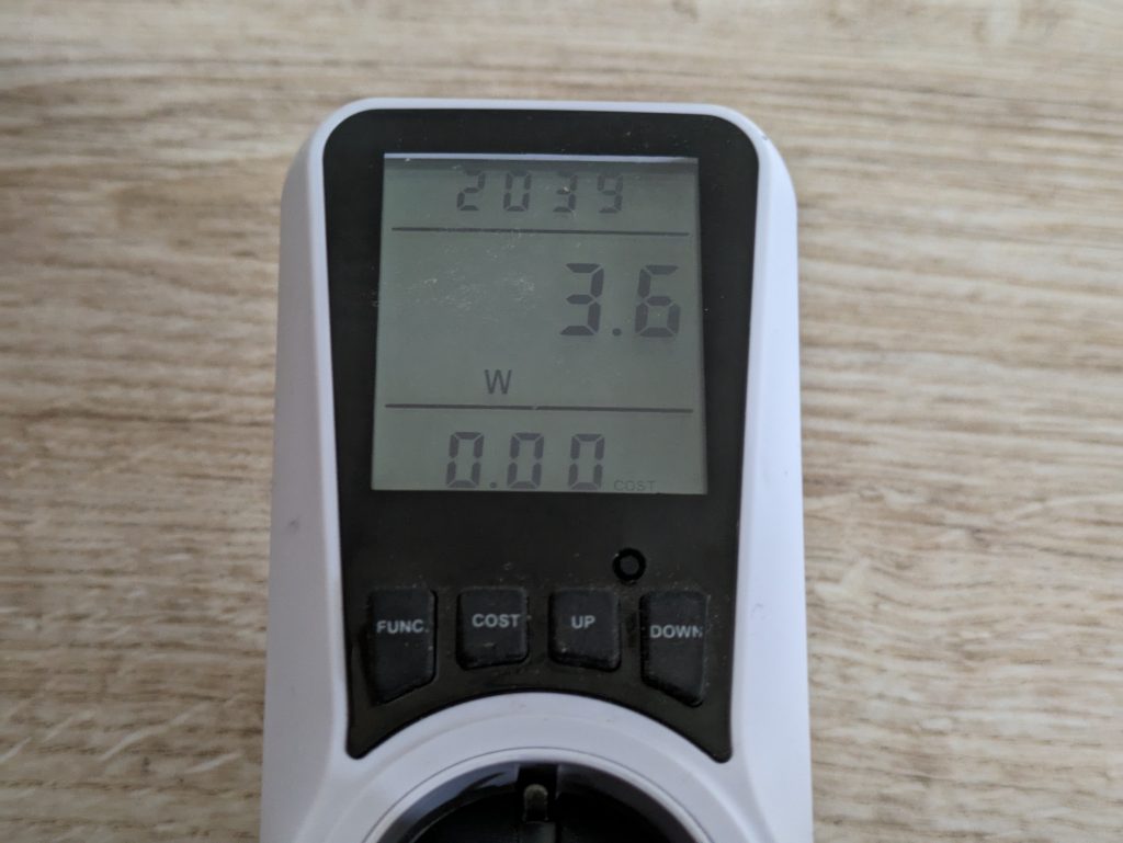 Stromverbrauch des Brandson Heizlüfters Kaltluft