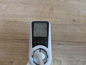 Stromverbrauch des Clatronic HL3762 Heizlüfters in der ersten Heizstufe