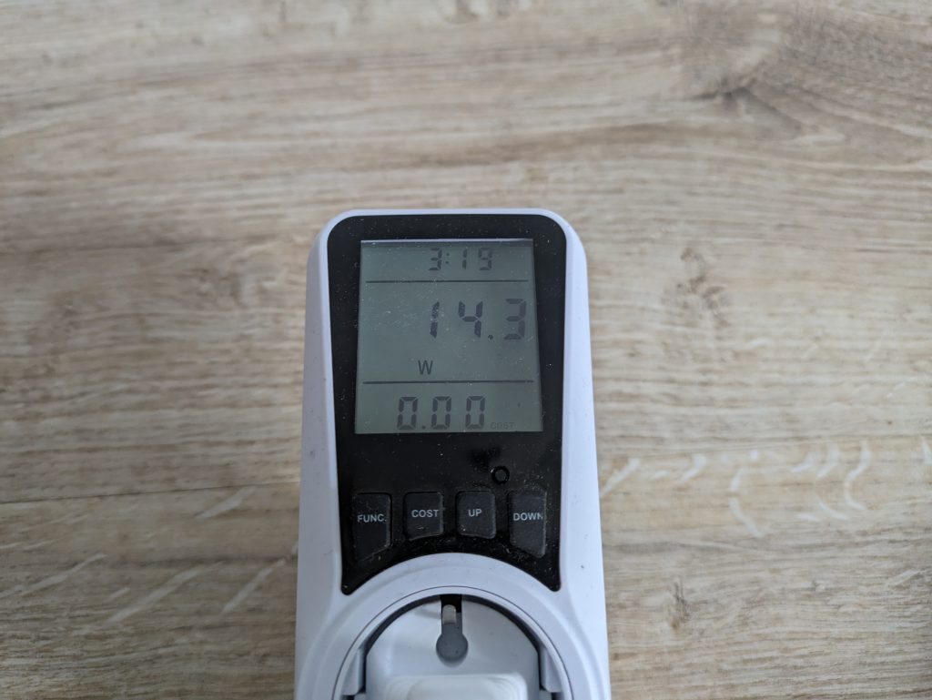 Stromverbrauch des De’Longhi HFS50B20.AV Heizlüfters in der Kaltluftstufe