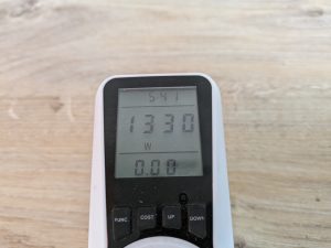 Stromverbrauch des Dreo ‎DR HSH006 Heizlüfters in der zweiten Heizstufe