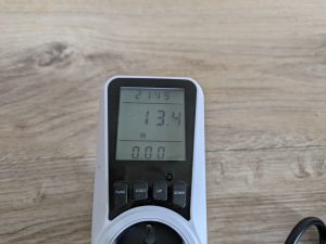 Stromverbrauch des Pelonis SWNJ53 Heizlüfters in der Kaltluftstufe